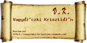 Vagyóczki Krisztián névjegykártya